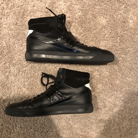 FENDI CROC STRAP HIGH-TOP MENS SHOES UK 11 US 11.5 - Picture 3 of 8